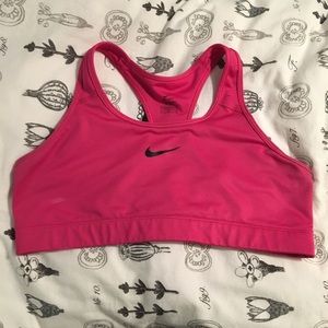 Deep pink nike sports bra